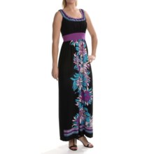 Tiana B Jersey Tank Dress - Floral Print, Sleeveless (For Women) in Black/Magenta - Closeouts