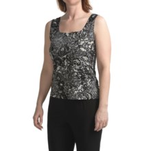 Tiana B Lace Print Tank Top (For Women) in Black/Cream - Closeouts