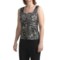 Black/Cream Tiana B Lace Print Tank Top (For Women)
