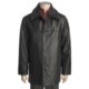 Tibor Leather Lambskin Car Coat - Removable Mouton Fur Collar and Quilted Liner (For Men)