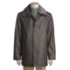 Tibor Leather Lambskin Car Coat - Removable Mouton Fur Collar and Quilted Liner (For Men)