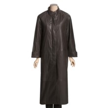 Tibor Leather New Zealand Lamb Coat - Full Length, Zip-Out Liner (For Women) in Brown - Closeouts