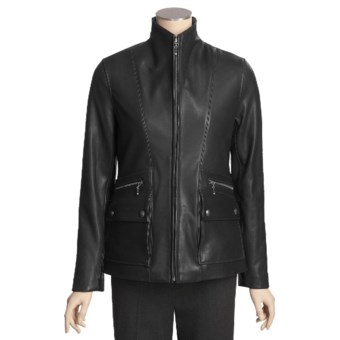 Tibor Leather New Zealand Lamb Jacket - Insulated Zip-Out Liner (For Women) in Black