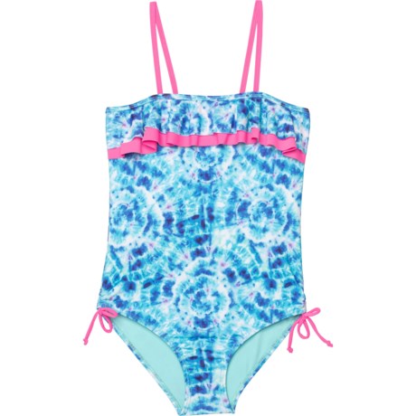 Kensie Tie-Dye In Motion One-Piece Swimsuit (For Big Girls) - BLUE (10/12 )