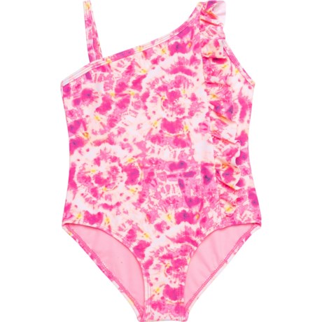 Kensie Tie-Dye One-Piece Swimsuit - UPF 5 (For Toddler Girls) - PINK (2T )