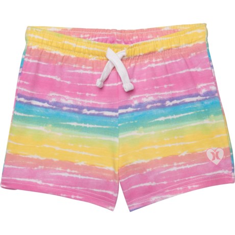 Hurley Tie-Dye Shorts (For Big Girls) - PINK MULTI (XL )