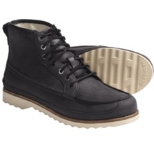 Timberland Abington Collection 7-Eye Moc Work Boots - Leather (For Men) in Black Smooth - Closeouts