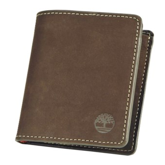 Timberland Buff Nubuck Square Wallet in Brown