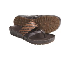 Timberland Estela Braids Thong Sandals (For Women) in Dark Brown/Adobe - 2nds