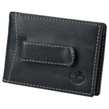 Timberland Flip Clip Wallet - Antiqued Leather in Black - Closeouts