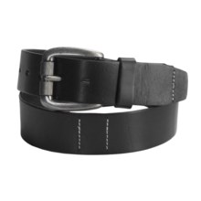 Timberland Leather Belt - Rounded Roller Buckle (For Men) in Black - Closeouts