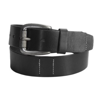 Timberland Leather Belt - Rounded Roller Buckle (For Men) in Black