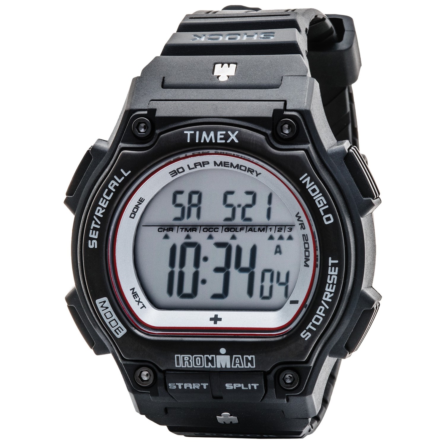 Timex Ironman 30-Lap Digital Watch - Shock-Resistant Steel in Black