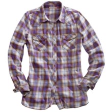 Tin Haul Ombre Plaid Flannel Shirt - Snap Front, Long Sleeve (For Women) in Purple - Closeouts