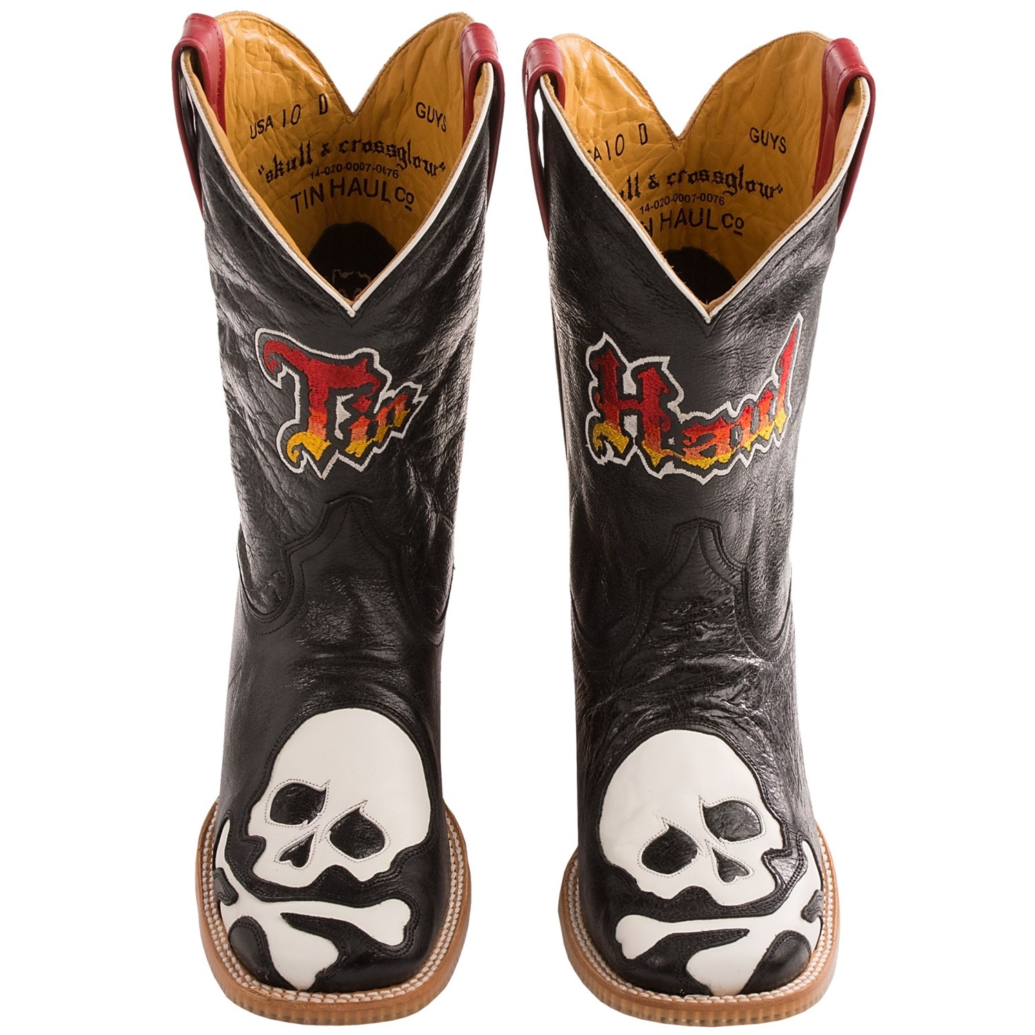 Tin Haul Skull and Crossglow Cowboy Boots (For Men) Save 29