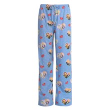 Toast and Jammies Cotton Jersey Drawstring Pants - Contemporary Cut (For Women) in Lucy Best Friends - Closeouts
