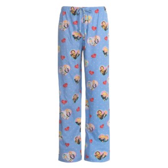 Toast and Jammies Cotton Jersey Drawstring Pants - Contemporary Cut (For Women) in Lucy Best Friends