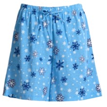 Toast and Jammies Jersey Knit Sleep Shorts - Contemporary Cut (For Women) in Snowflake - Closeouts