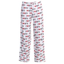 Toast and Jammies Printed Drawstring Pants - Jersey Knit Cotton, Missy Cut (For Women) in I Love New York - Closeouts