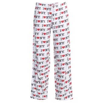 Toast and Jammies Printed Drawstring Pants - Jersey Knit Cotton, Missy Cut (For Women) in I Love New York