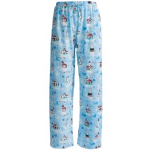 Toast and Jammies Printed Drawstring Pants - Jersey Knit Cotton, Missy Cut (For Women) in Washington Lighthouse - Closeouts