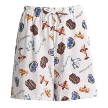Toast and Jammies Printed Lounge Shorts - Cotton, Missy Cut (For Women) in San Francisco - Closeouts