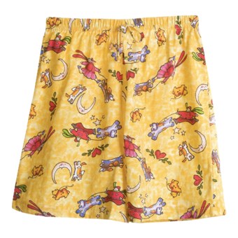 Toast and Jammies Printed Lounge Shorts - Cotton, Missy Cut (For Women) in Walking The Dog