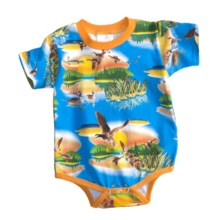 Toast & Jammies Printed Romper - Cotton (For Infants and Toddlers) in Ducks In Flight - Closeouts