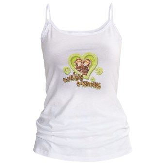 Toast and Jammies Screen-Printed Tank Top - Cotton, Missy Cut, For Women) in Monkey Business