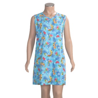 Toast and Jammies Tank Dress - Sleeveless (For Women) in Bubble Floral Print