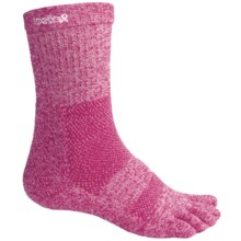 ToeSox ULTRA Sport Crew Socks - Lightweight (For Men and Women) in Pink - Closeouts