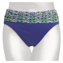 Tommy Bahama Medallion Treasure Bikini Swimsuit Bottoms - High Waist (For Women) in Multi Green & Blue - Closeouts