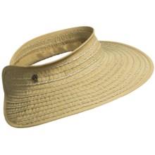 Tommy Bahama Ribbon and Paper Braid Visor (For Women) in Toast - Closeouts
