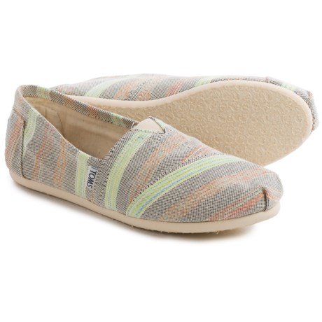 TOMS Classic Stripe Shoes Slip Ons (For Women)