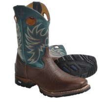 Tony Lama TLX Stockman Western Work Boots - Wide Square Toe (For Men) in Chocolate Bulldog - Closeouts