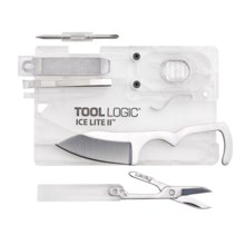 Tool Logic Ice Lite II Multitool Card- LED Light, Scissors in Clear - Closeouts