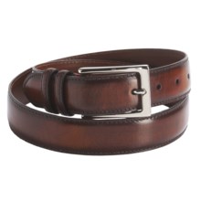 Torino Hand-Stained Leather Belt - 32mm (For Men) in Brown - Closeouts