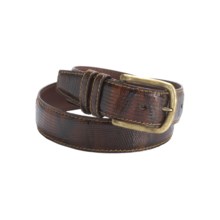 Torino Tie-Dye Belt - 40mm, Lizard Leather (For Men) in Cognac - Closeouts