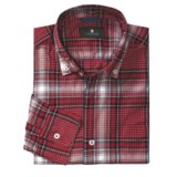 Toscano Cotton Plaid Sport Shirt - Button-Down Collar, Long Sleeve (For Men)