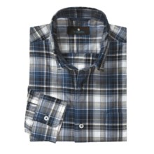 Toscano Cotton Plaid Sport Shirt - Button-Down Collar, Long Sleeve (For Men) in Harbor - Closeouts