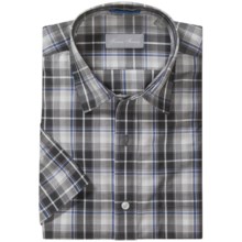 Toscano Cotton Sport Shirt - Short Sleeve (For Men) in Charcoal - Closeouts