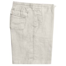 Toscano Drawstring Shorts - Linen (For Men) in White - Closeouts