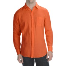 Toscano Garment-Washed Linen Shirt - Long Sleeve (For Men) in Orange - Closeouts