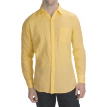 Toscano Garment-Washed Linen Shirt - Long Sleeve (For Men) in Yellow - Closeouts