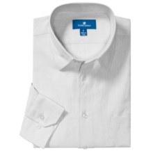 Toscano Linen-Cotton Sport Shirt - Long Sleeve (For Men) in White - Closeouts