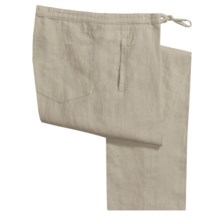 Toscano Linen Drawstring Pants (For Men) in Oyster - Closeouts