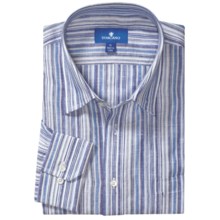 Toscano Linen Stripe Shirt - Long Sleeve (For Men) in 473 Blue - Closeouts