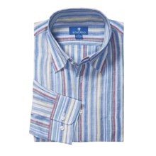 Toscano Linen Stripe Shirt - Long Sleeve (For Men) in Sailor Blue - Closeouts