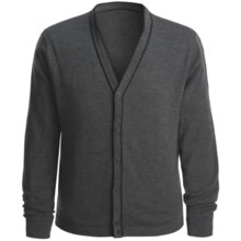 Toscano Merino Wool-Blend Sweater - Striped Piping (For Men) in Charcoal/Black - Closeouts