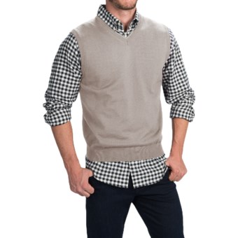 Toscano Merino Wool Vest (For Men) in Earl Grey